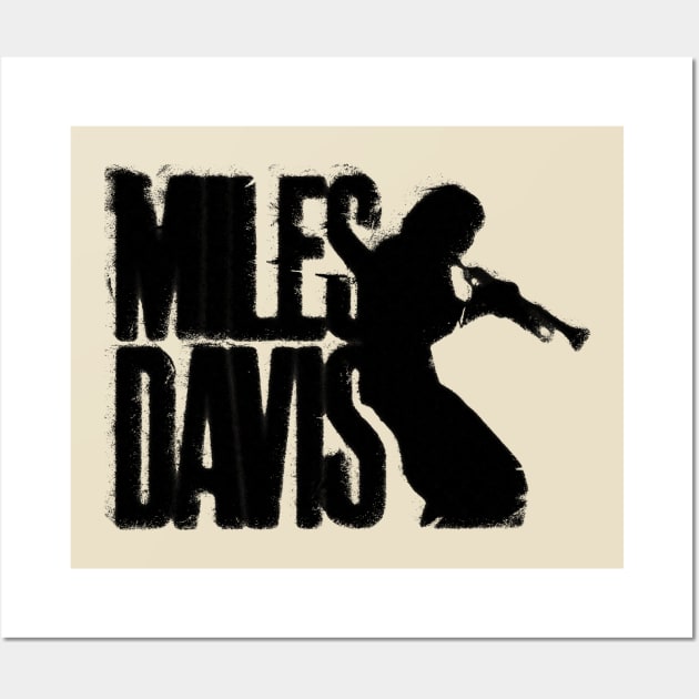 miles davis silhouettegraphic Wall Art by HAPPY TRIP PRESS